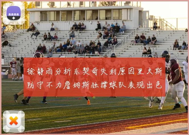 徐静雨分析东契奇失利原因里夫斯防守不力詹姆斯独撑球队表现出色
